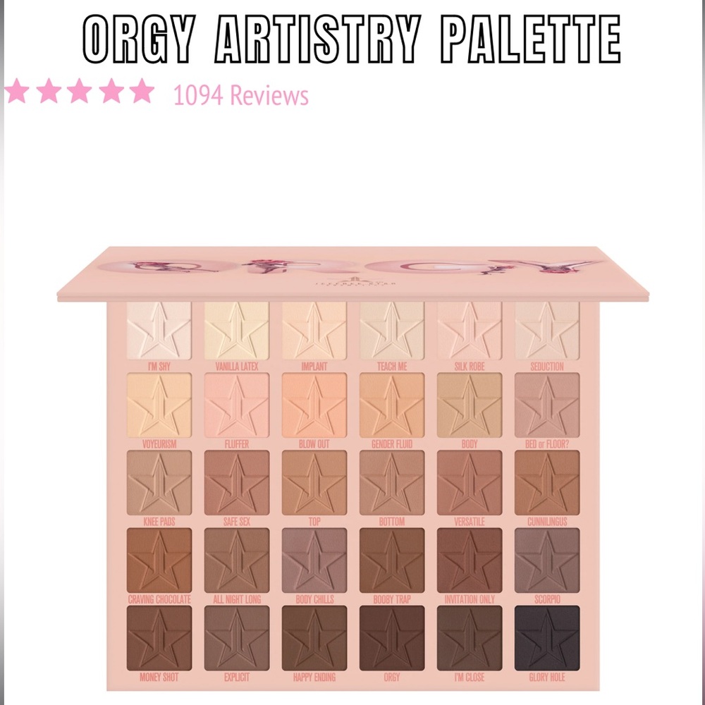 Jeffree Star Orgy Neutral Palette Lightly Used